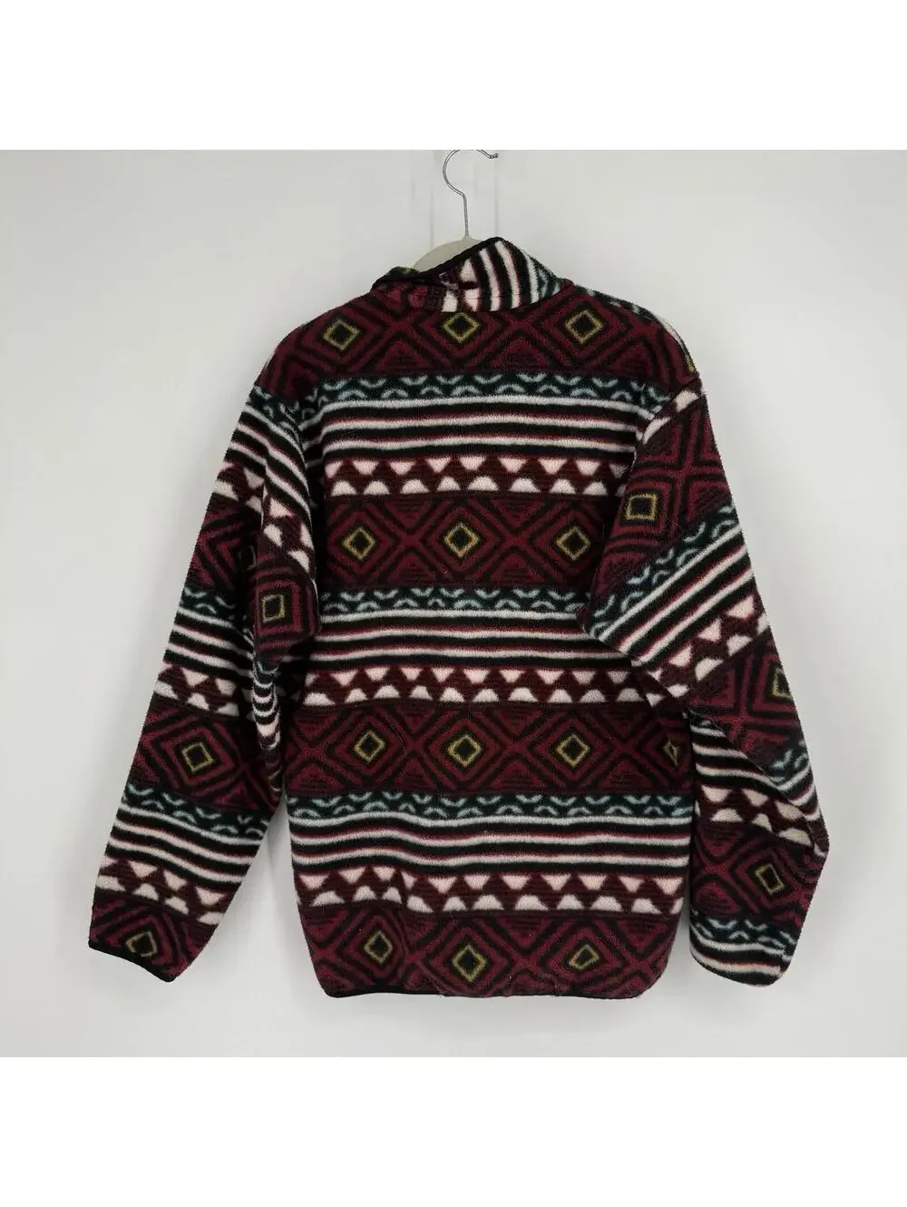 patagonia sweatshirt aztec mens small synchilla snap-t saltillo cinder red